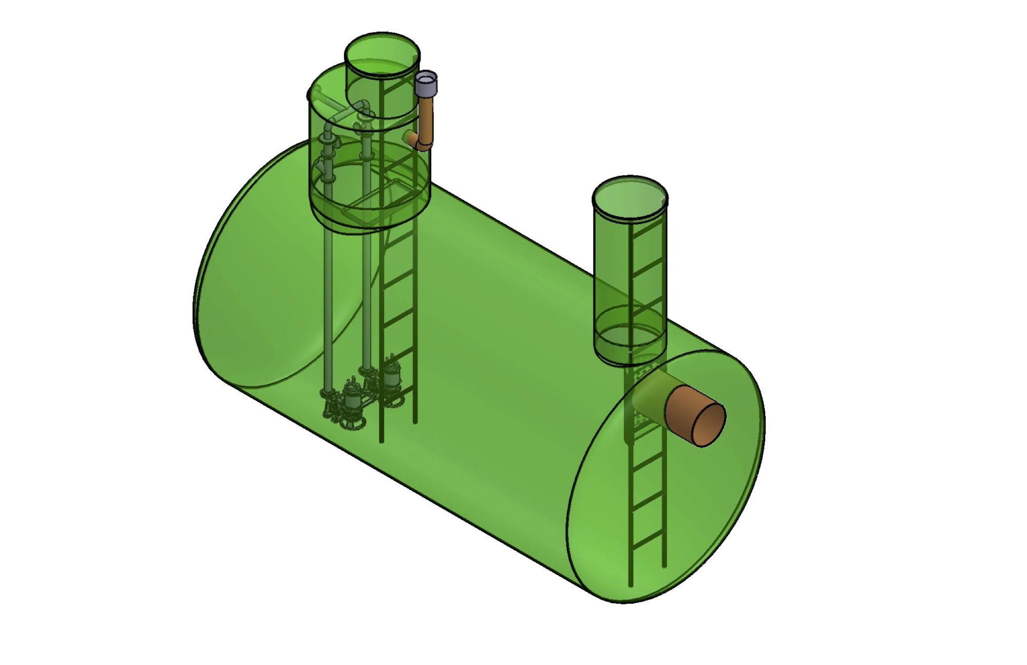 Горизонтальная канализационная насосная станция (КНС)